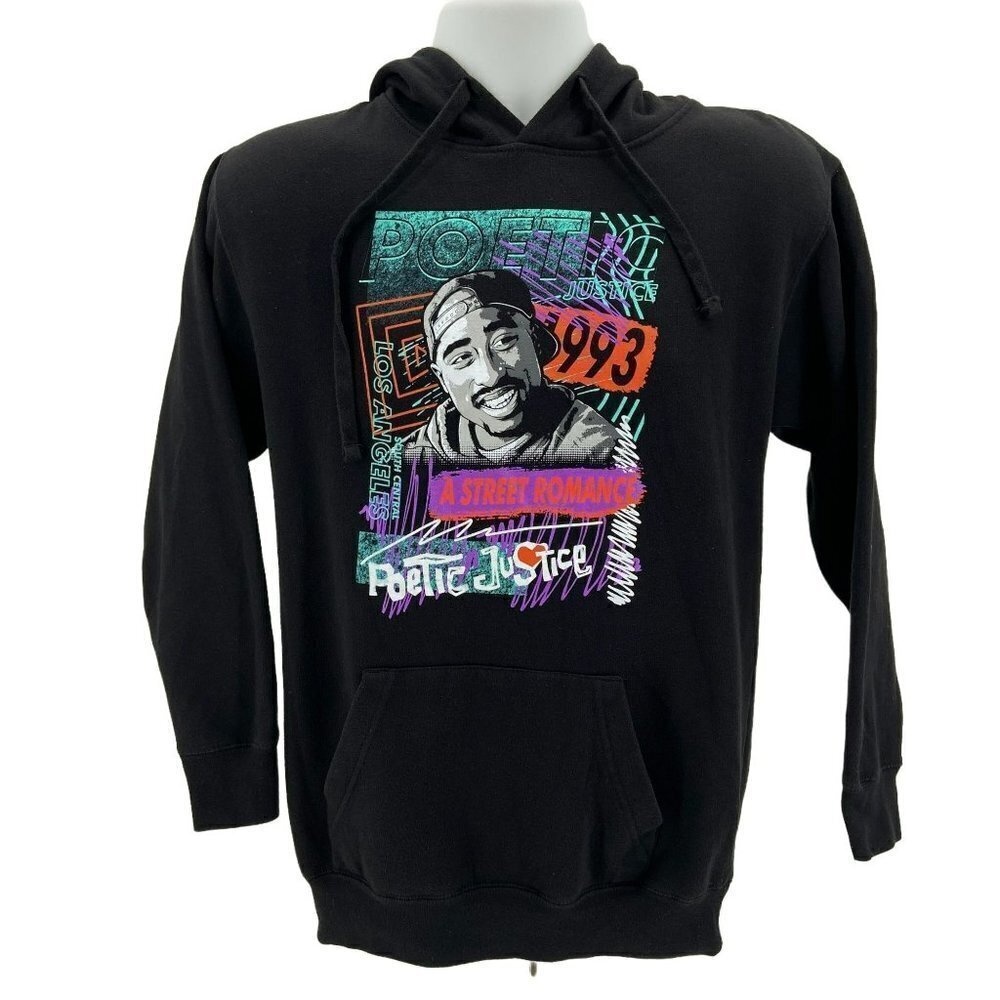 Zuni Sportswear Poetic Justice Tupac Graphic Hoodie Sweatshirt Adult Small